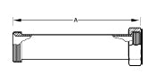 Threaded Bevel Seat x Plain Bevel Seat Hex Nut Tube Assemblies